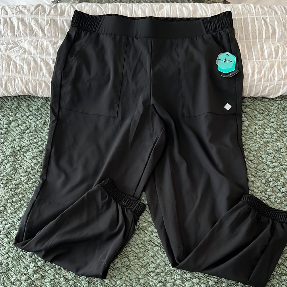 LuLaRoe Black Track Pants with Elastic Waistband